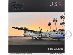 ATR 42-600 Commercial Aircraft "JSX" (N400JX) White with Red Stripes "Gemini 200" Series 1/200 Diecast Model Airplane by GeminiJets
