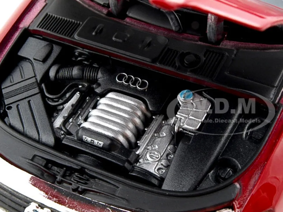 Audi A4 Red Convertible 1/18 Diecast Model Car Motormax 73148