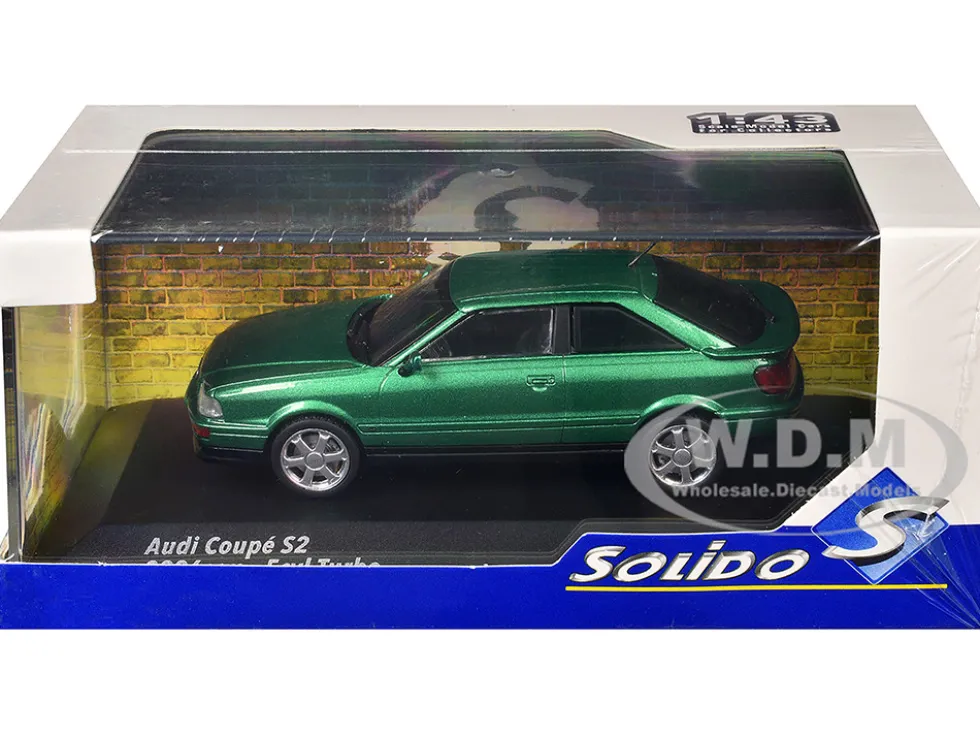 1994 Audi Coupe S2 Cricket Green Metallic 1/43 Diecast Model Car by Solido