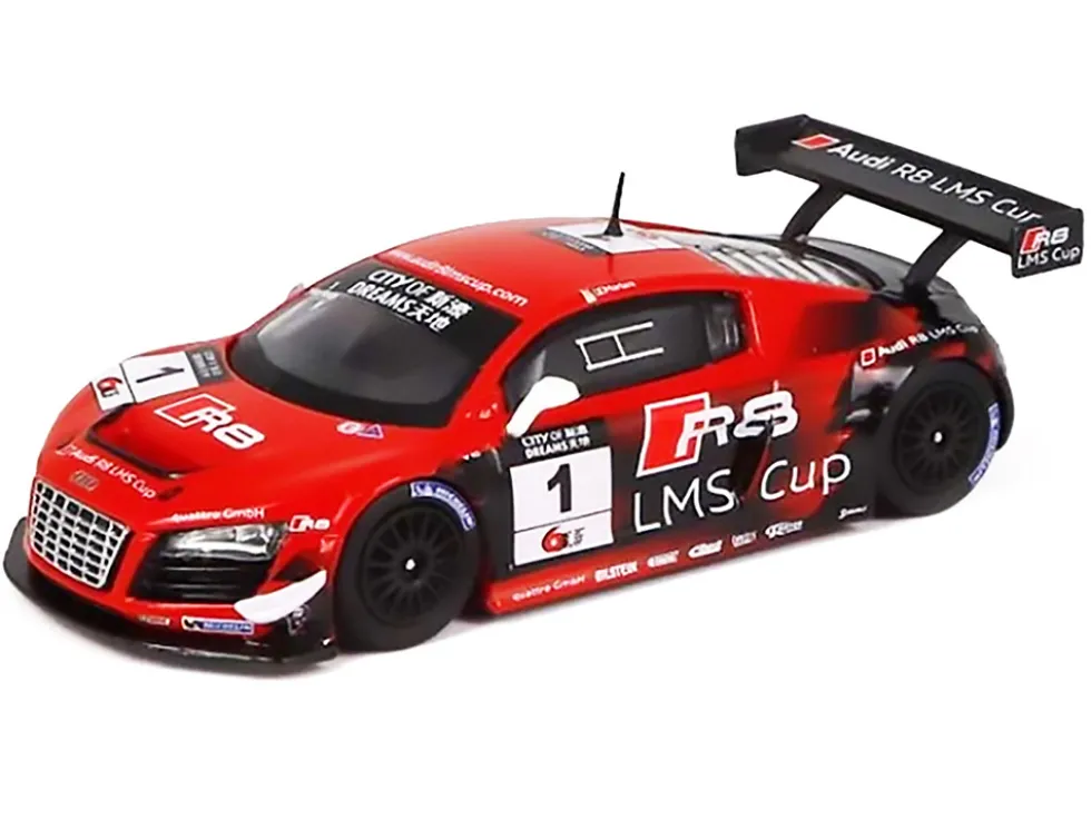 Audi R8 LMS #1 Edoardo Mortara Winner "Macau GT Cup" (2013) 1/64 Diecast Model Car by Pop Race