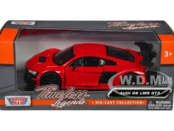 Audi R8 LMS GT3 Red Timeless Legends Series 1/24 Diecast Car Model Motormax 79380RD