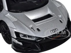 Audi R8 LMS GT3 Silver Metallic Timeless Legends Series 1/24 Diecast Model Car Motormax 79380SIL