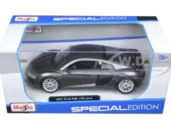 Audi R8 V10 Plus Grey Special Edition 1/24 Diecast Model Car Maisto 31513