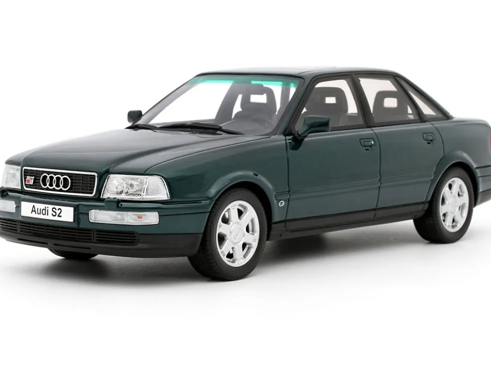1993 Audi S2 Sedan Emerald Green Metallic Limited Edition to 2000 pieces Worldwide 1/18 Model Car by Otto Mobile