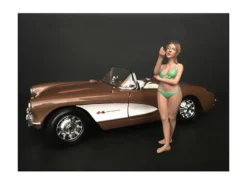 August Bikini Calendar Girl Figurine 1/18 Scale Models American Diorama 38172