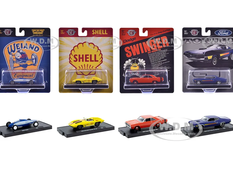 Auto-Drivers Set of 4 pieces in Blister Packs Release 126 Limited Edition to 9600 pieces Worldwide 1/64 Diecast Model Cars by M2 Machines
