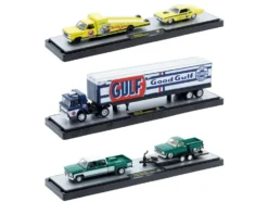 Auto Haulers Set of 3 Trucks Release 88 Limited Edition to 9600 pieces Worldwide 1/64 Diecast Models by M2 Machines