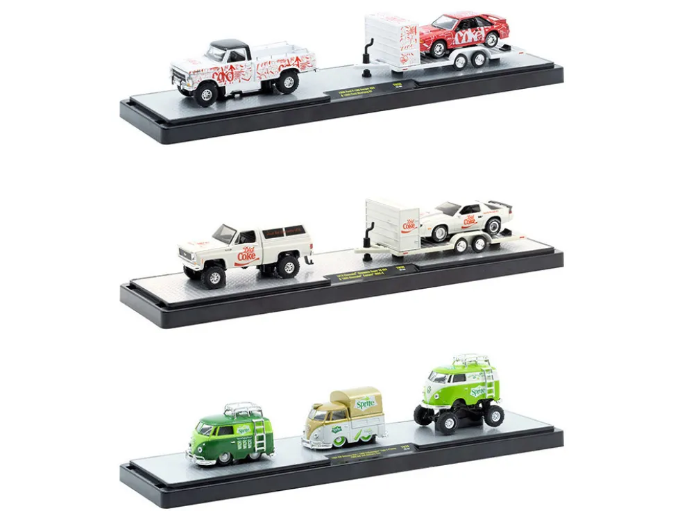 Auto Haulers "Soda" Set of 3 pieces Release 39 Limited Edition to 8000 pieces Worldwide 1/64 Diecast Models by M2 Machines