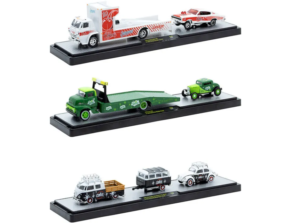 Auto Haulers "Soda" Set of 3 pieces Release 36 Limited Edition to 8000 pieces Worldwide 1/64 Diecast Models by M2 Machines