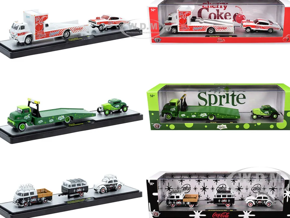 Auto Haulers "Soda" Set of 3 pieces Release 36 Limited Edition to 8000 pieces Worldwide 1/64 Diecast Models by M2 Machines