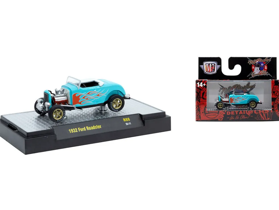 Auto Meets Set of 6 Cars IN DISPLAY CASES Release 88 Limited Edition 1/64 Diecast Model Cars by M2 Machines