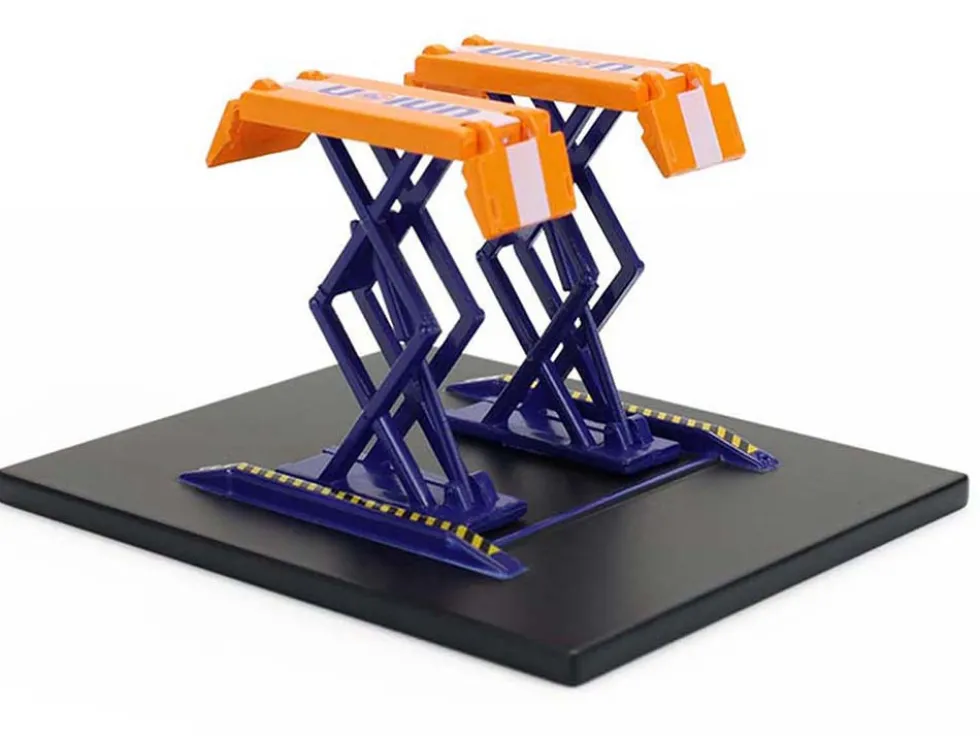 Automotive Double Scissor Lift "Union 76" Orange and Blue "Double Scissor Lifts" Series 2 1/64 Diecast Model by Greenlight
