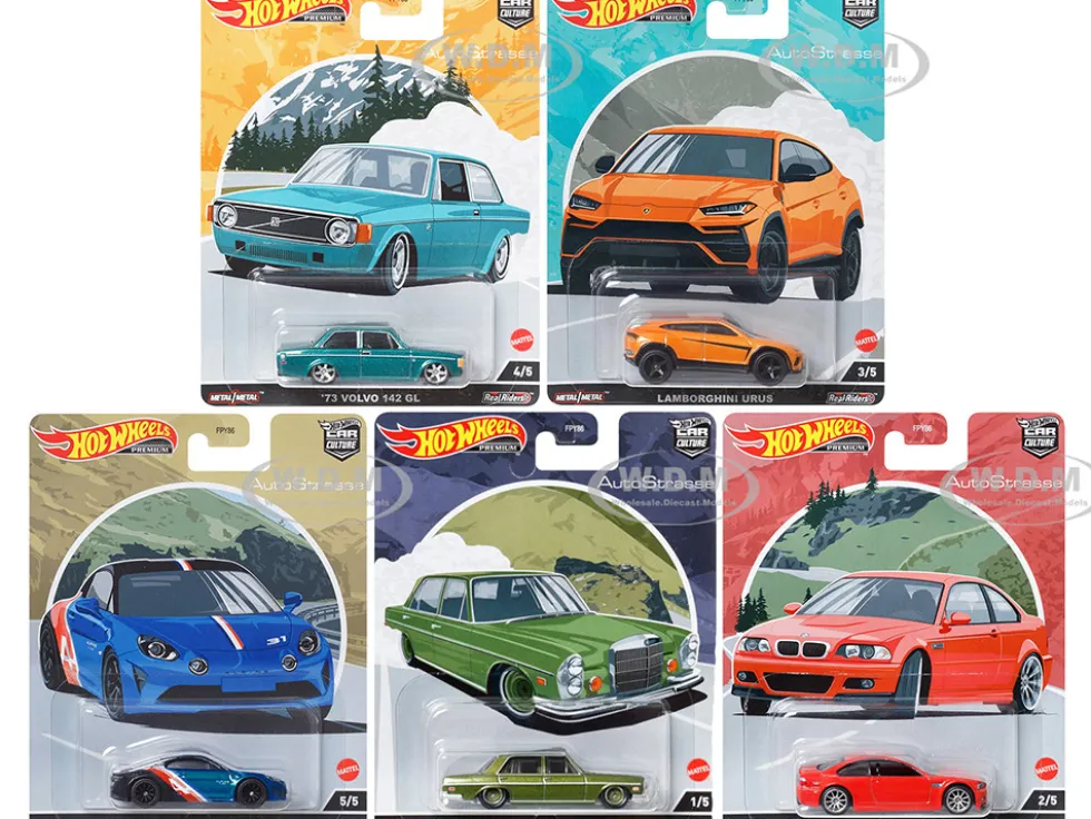 Auto Strasse 5 piece Set Car Culture Series Diecast Model Cars Hot Wheels FPY86-957Q