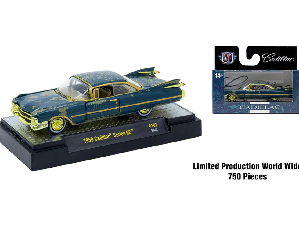 Auto-Thentics 6 piece Set Release 107 IN DISPLAY CASES Limited Edition 1/64 Diecast Model Cars by M2 Machines