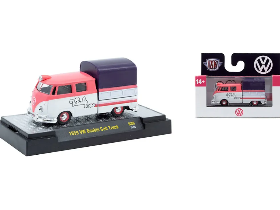 Auto-Thentics 6 piece Set Release 99 IN DISPLAY CASES Limited Edition 1/64 Diecast Model Cars by M2 Machines
