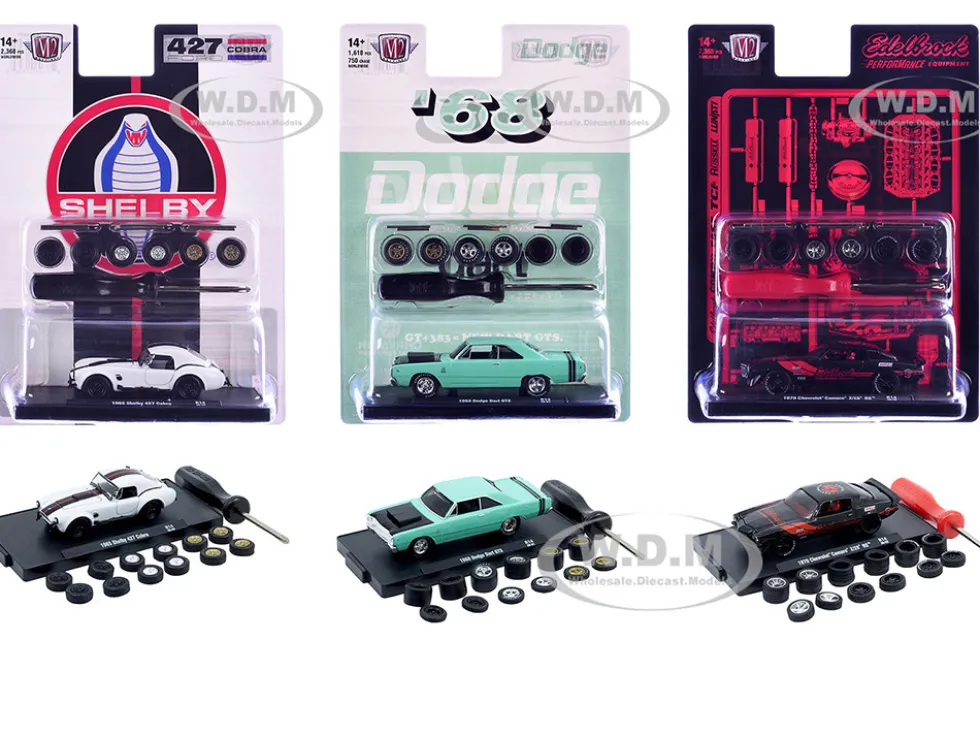 Auto Wheels 3 piece Car Set Release 14 Limited Edition to 2368 pieces Worldwide 1/64 Diecast Model Cars by M2 Machines