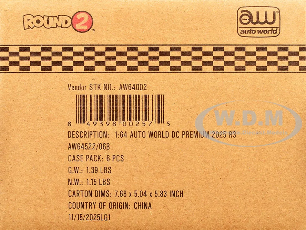 Auto World Premium 2025 Release 3 Set B of 6 pieces 1/64 Diecast Model Cars by Auto World