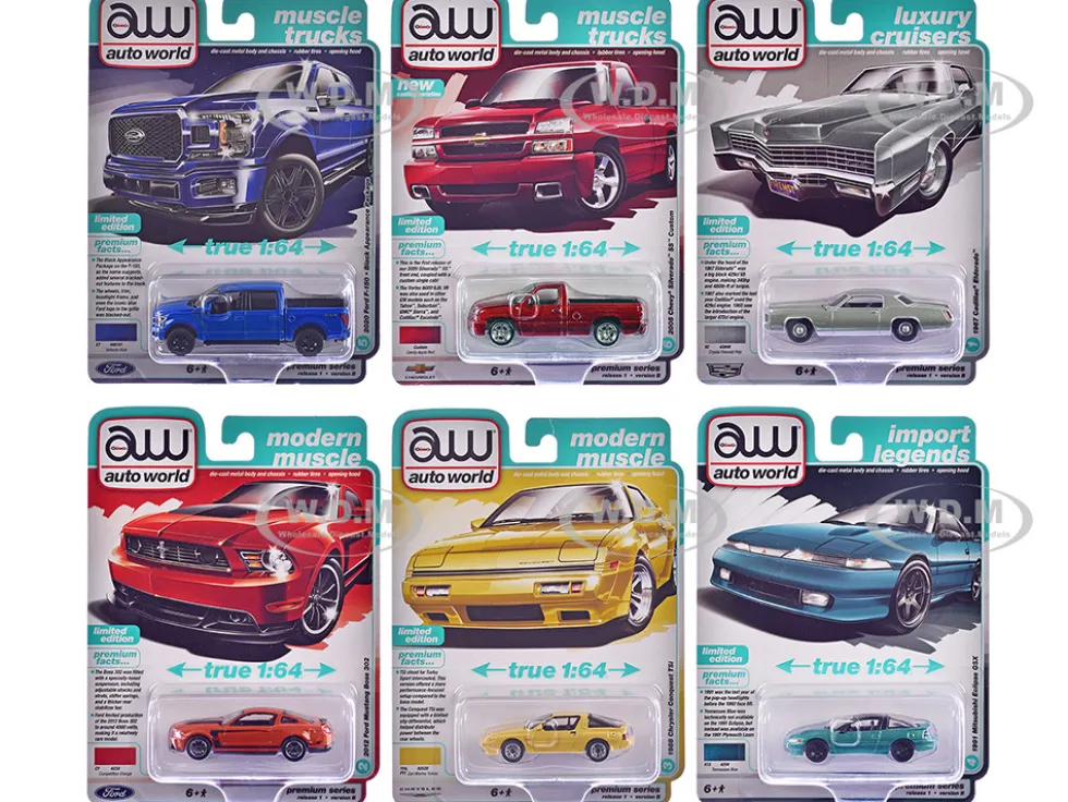 Auto World Premium 2025 Release 1 Set B of 6 pieces 1/64 Diecast Model Cars by Auto World