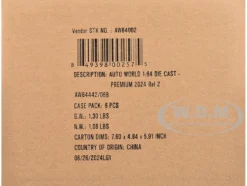 Auto World Premium 2024 Set B of 6 pieces Release 2 1/64 Diecast Model Cars by Auto World