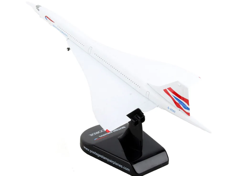 BAC Concorde Passenger Aircraft British Airways 1/350 Diecast Model Airplane Postage Stamp PS5800-2