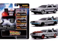 Back to the Future Time Machine 3 piece Set Nano Hollywood Rides Diecast Models Jada 31583
