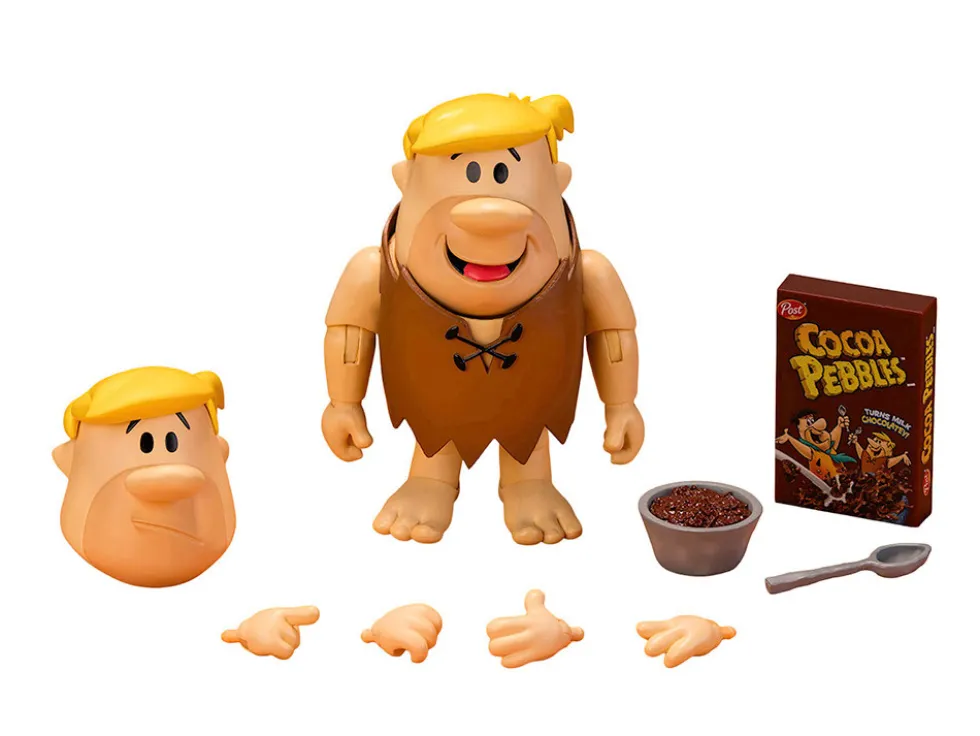 Barney Rubble 4.5" Moveable Figure with Accessories and Alternate Head and Hands "The Flintstones - Post Cocoa Pebbles" Model by Jada