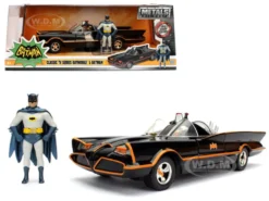 Batman Classic TV Series (1966) Batmobile Batman and Robin in 1/24 Diecast Model Car Jada 98259