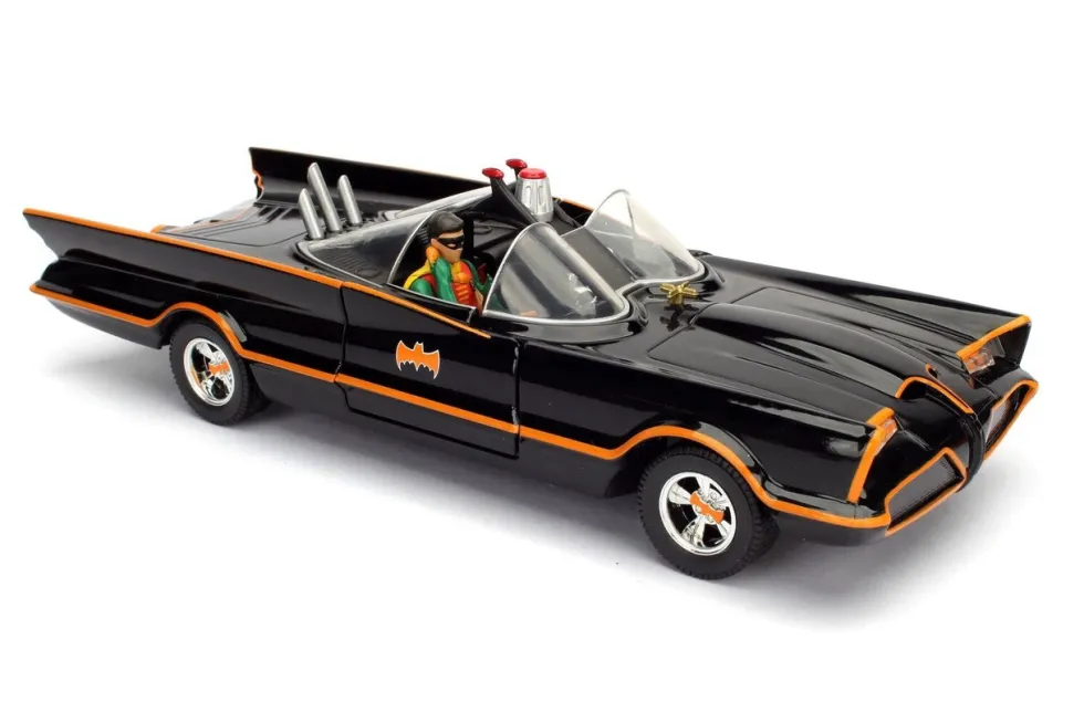 Batman Classic TV Series (1966) Batmobile Batman and Robin in 1/24 Diecast Model Car Jada 98259