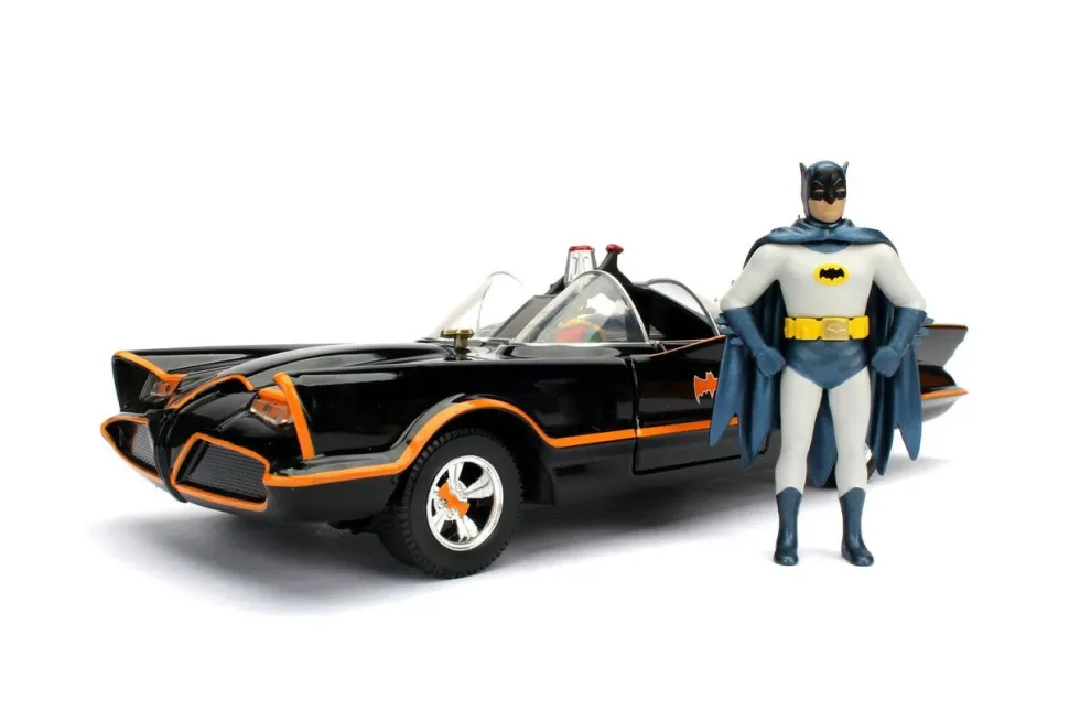 Batman Classic TV Series (1966) Batmobile Batman and Robin in 1/24 Diecast Model Car Jada 98259
