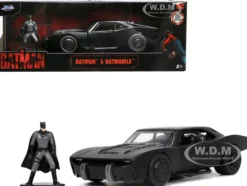 Batmobile Matt Black Batman Diecast Figurine The Batman 2022 Movie DC Comics 1/32 Diecast Model Car Jada 32042