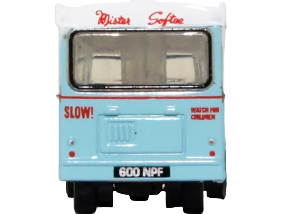 Bedford CA Ice Cream Van "Mister Softee" Light Blue with White Top 1/148 (N) Scale Diecast Model Car by Oxford Diecast