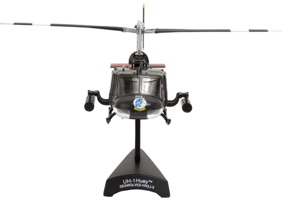 Bell UH-1 Iroquois "Huey" Helicopter "Seawolves, HAL-3 Fleet No.324" United States Navy 1/87 (HO) Diecast Model by Postage Stamp