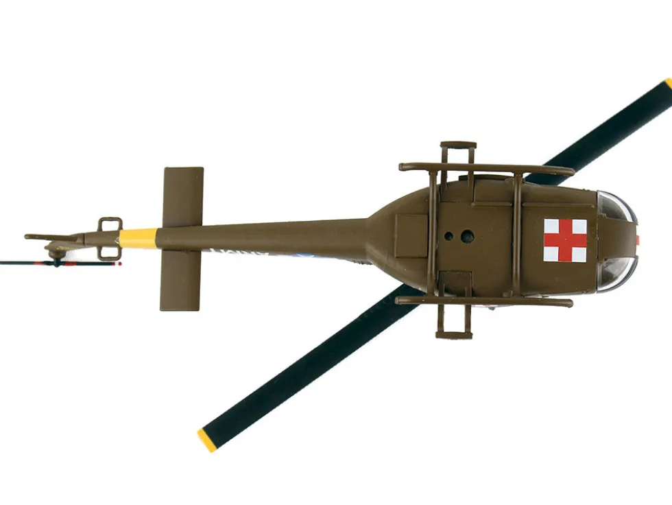 Bell UH 1 Iroquois Huey Helicopter MEDEVAC United States Army 1/87 (HO) Diecast Model Postage Stamp PS5601-2