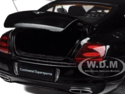 Bentley Continental Supersports Black 1/18 Diecast Car Model Welly 18038