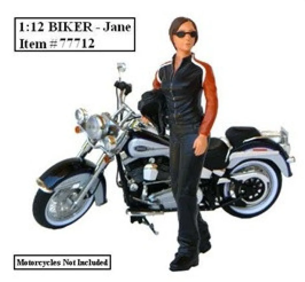 Biker Jane Figure For 1:12 Models American Diorama 77712