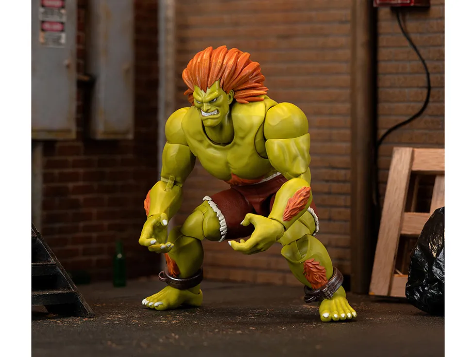 Blanka 7.5" Moveable Figure with Accessories and Alternate Head and Hands "Ultra Street Fighter II: The Final Challengers" (2017) Video Game Model by Jada