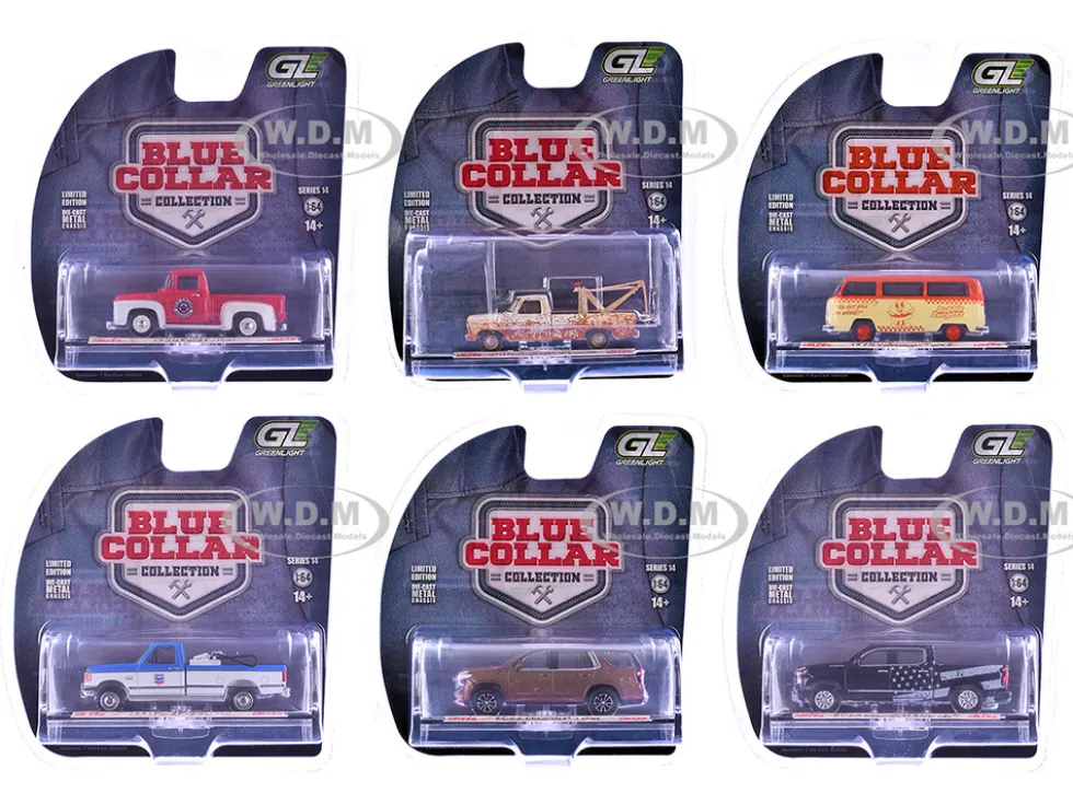 Blue Collar Collection Series 14 Set of 6 pieces 1/64 Diecast Model Cars by Greenlight