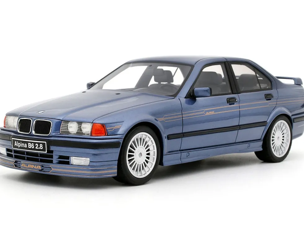 1992 BMW Alpina B6 2.8 Alpina Blue Metallic Limited Edition to 2500 pieces Worldwide 1/18 Model Car by Otto Mobile