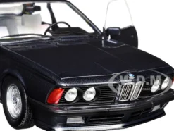 1984 BMW 635 CSI (E24) Macau Blue Metallic with White Interior 1/18 Diecast Model Car by Solido