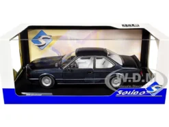 1984 BMW 635 CSI (E24) Macau Blue Metallic with White Interior 1/18 Diecast Model Car by Solido