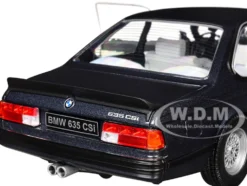 1984 BMW 635 CSI (E24) Macau Blue Metallic with White Interior 1/18 Diecast Model Car by Solido