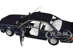 1984 BMW 635 CSI (E24) Macau Blue Metallic with White Interior 1/18 Diecast Model Car by Solido