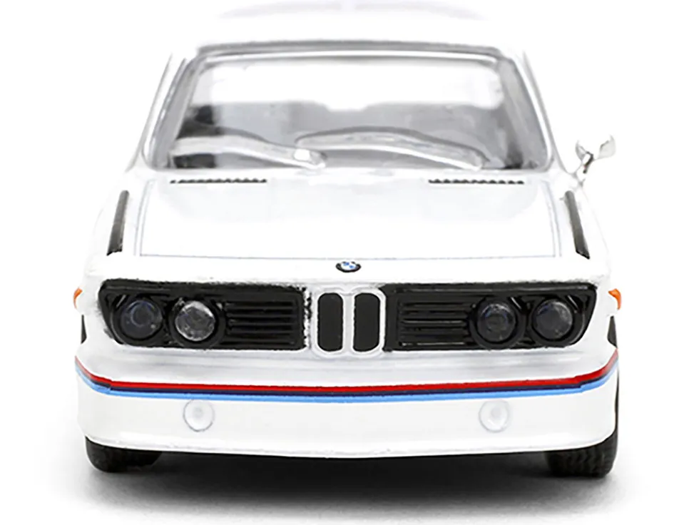 1975 BMW 3.0 CSL White with Red and Blue Stripes "Collection" Series 1/64 Diecast Model Car by Majorette
