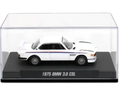 1975 BMW 3.0 CSL White with Red and Blue Stripes