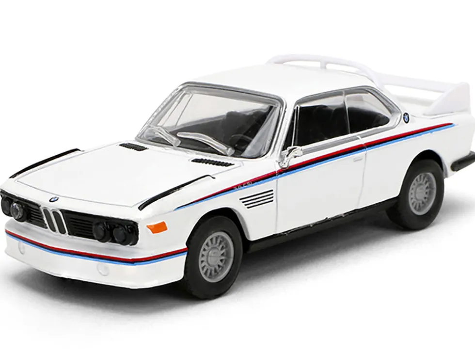 1975 BMW 3.0 CSL White with Red and Blue Stripes "Collection" Series 1/64 Diecast Model Car by Majorette