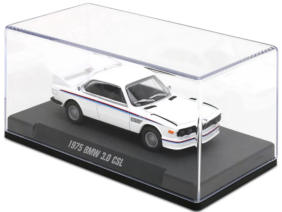 1975 BMW 3.0 CSL White with Red and Blue Stripes "Collection" Series 1/64 Diecast Model Car by Majorette