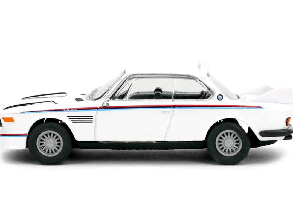 1975 BMW 3.0 CSL White with Red and Blue Stripes "Collection" Series 1/64 Diecast Model Car by Majorette