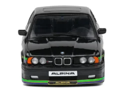 1994 BMW E34 Alpina B10 BiTurbo Black Metallic with Green Graphics 1/43 Diecast Model Car by Solido