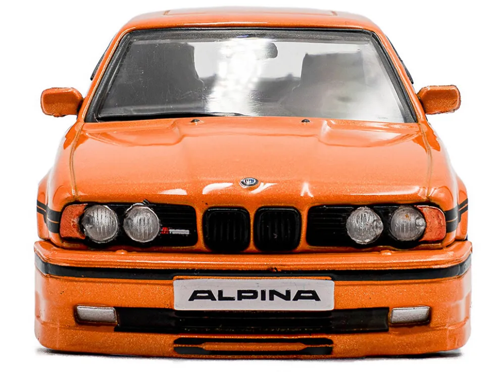 1994 BMW E34 Alpina B10 BiTurbo Orange Metallic with Black Stripes 1/43 Diecast Model Car by Solido