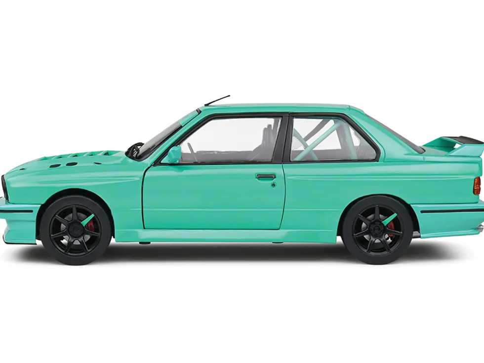 1990 BMW E30 M3 Custom "Drift Missile" Blue 1/18 Diecast Model Car by Solido